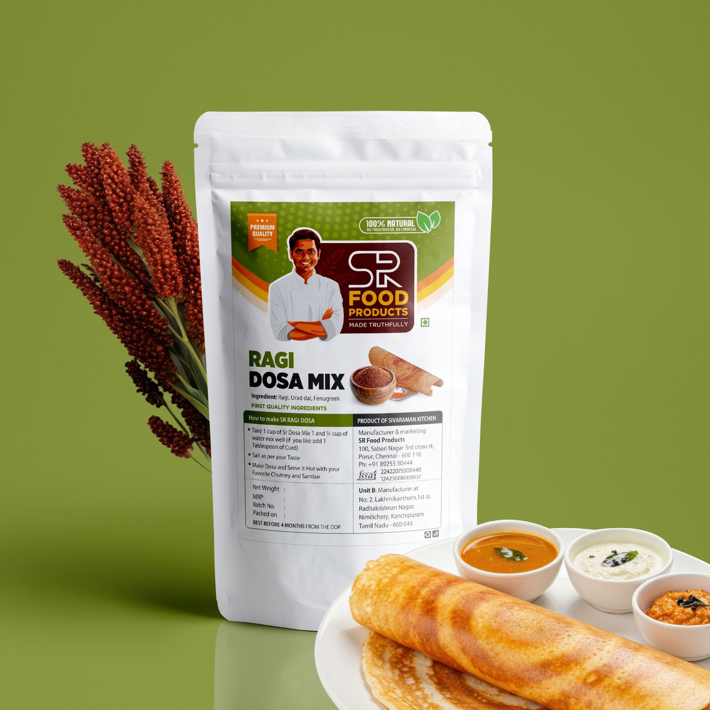 Ragi Dosa Mix (ராகி தோசை மிக்ஸ்)