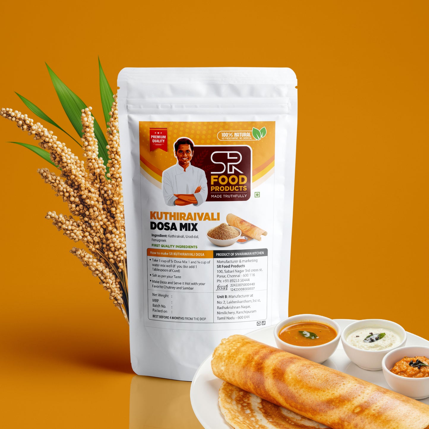 Kuthuraivali Dosa Mix