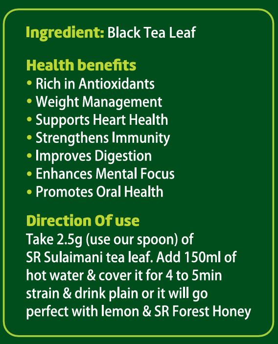 Real Sulaimani tea 125gm,Forest Honey 250gm