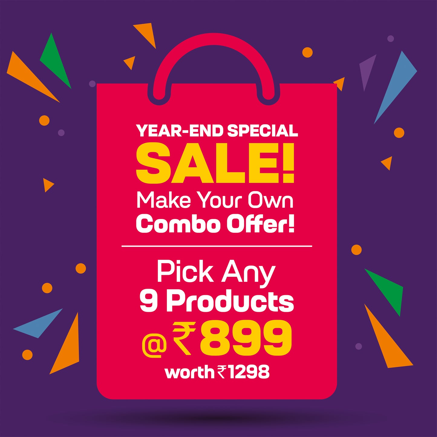 ₹899 Build Your Own Combo - (9 Products After 5% Discount Just Rs 899.01 only)