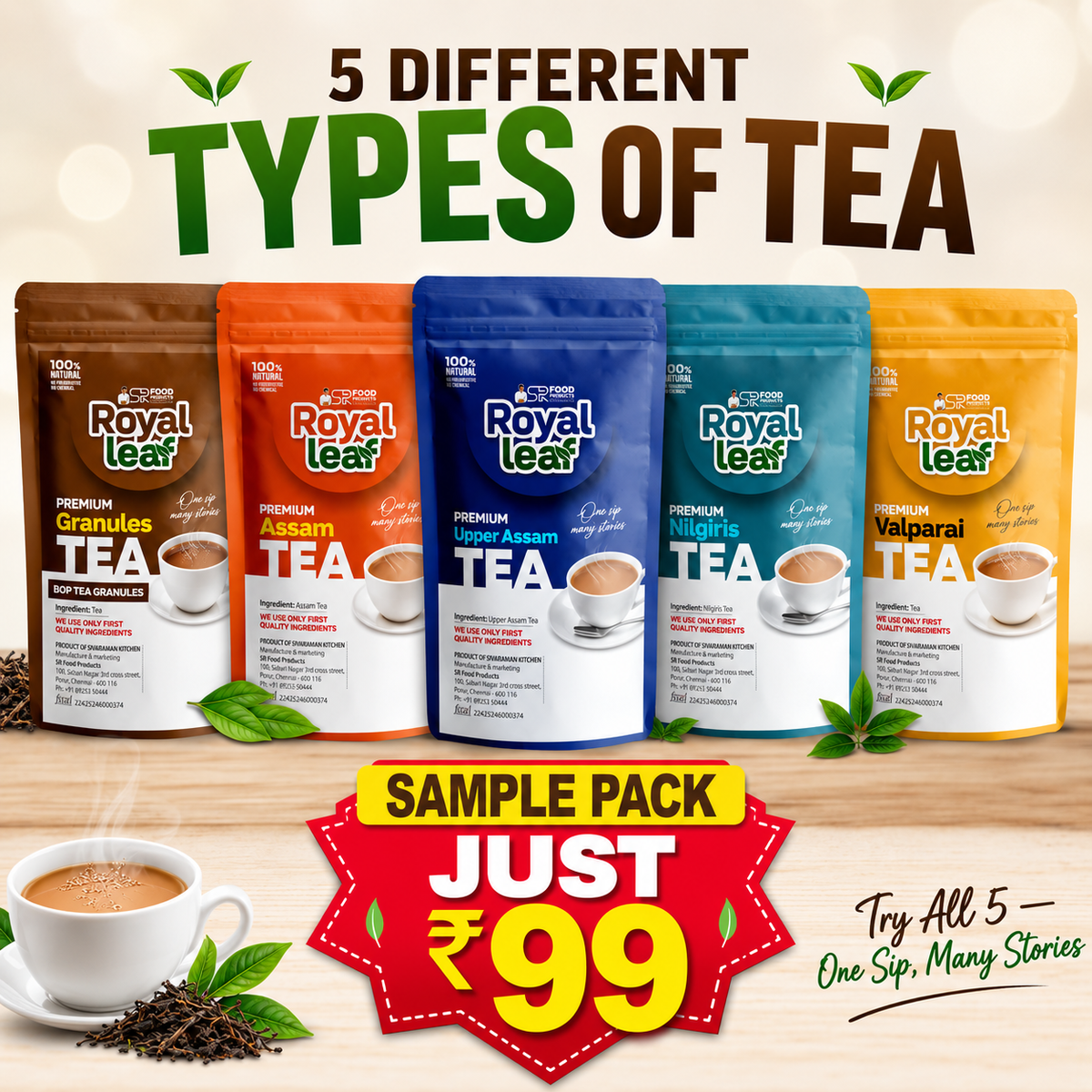 Tea Sample Shipping